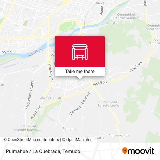 Pulmahue / La Quebrada map