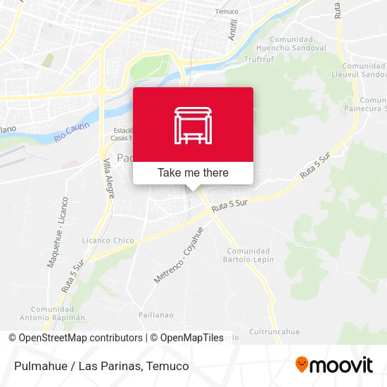 Pulmahue / Las Parinas map