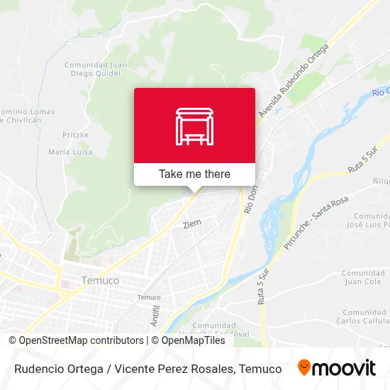 Rudencio Ortega / Vicente Perez Rosales map