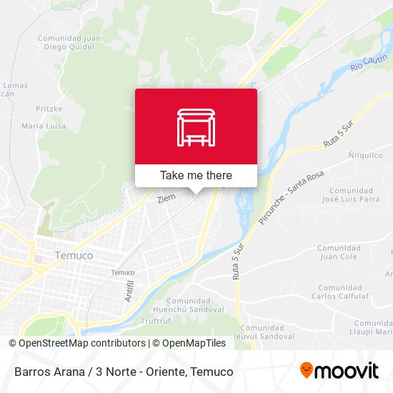 Barros Arana / 3 Norte - Oriente map