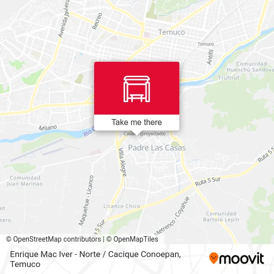 Enrique Mac Iver - Norte / Cacique Conoepan map