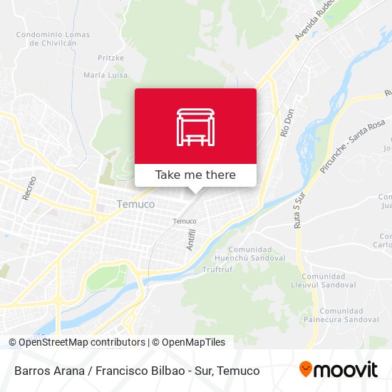 Barros Arana / Francisco Bilbao - Sur map