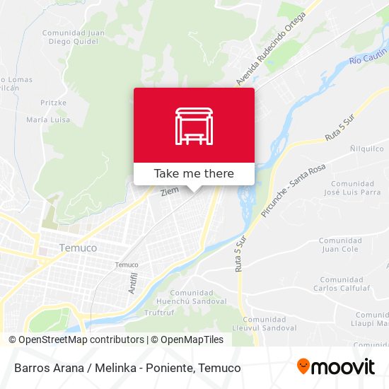 Barros Arana / Melinka - Poniente map