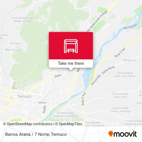 Barros Arana / 7 Norte map