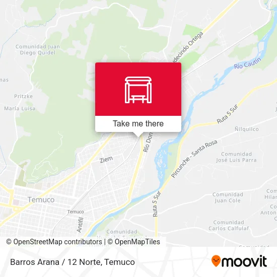 Barros Arana / 12 Norte map