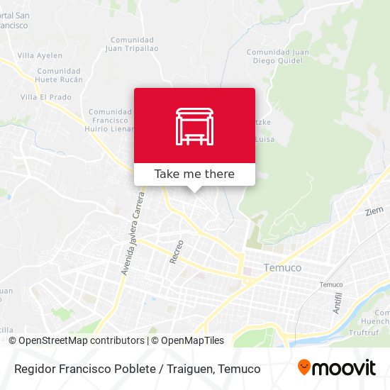 Regidor Francisco Poblete / Traiguen map
