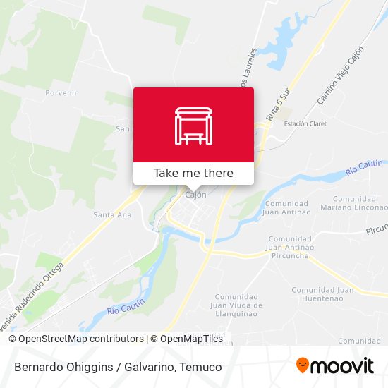 Bernardo Ohiggins / Galvarino map
