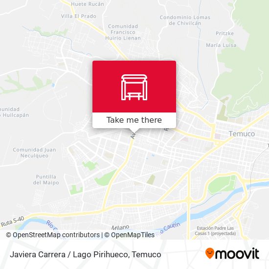Javiera Carrera / Lago Pirihueco map