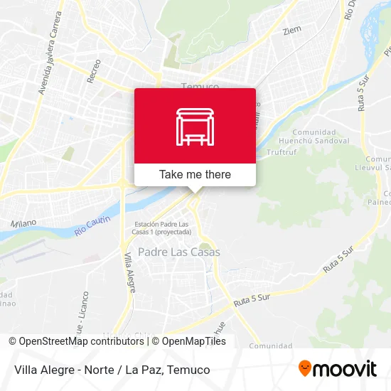 Villa Alegre - Norte / La Paz map