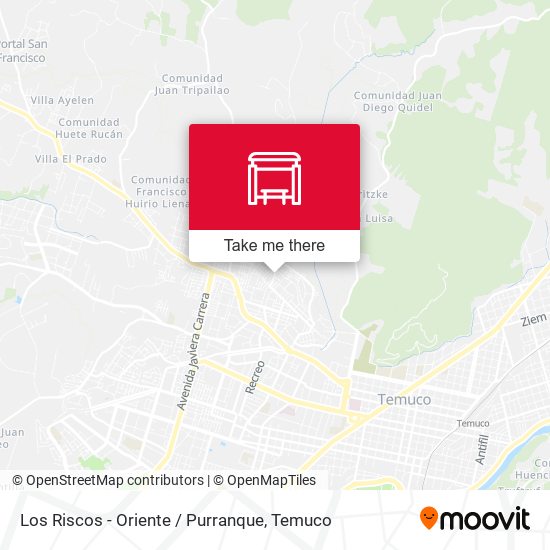 Los Riscos - Oriente / Purranque map
