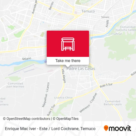 Enrique Mac Iver - Este / Lord Cochrane map