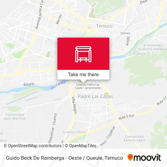 Guido Beck De Ramberga - Oeste / Queule map