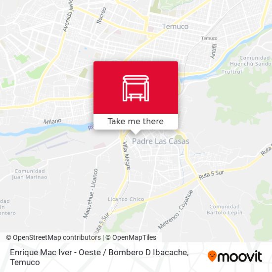 Enrique Mac Iver - Oeste / Bombero D Ibacache map
