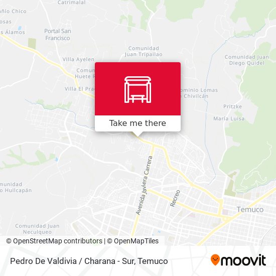 Mapa de Pedro De Valdivia / Charana - Sur