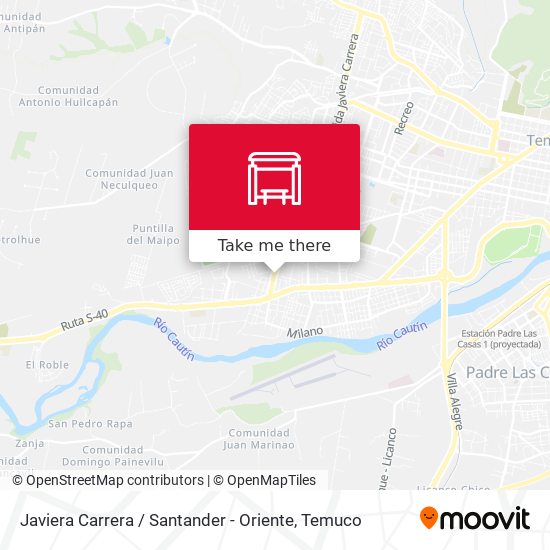 Javiera Carrera / Santander - Oriente map