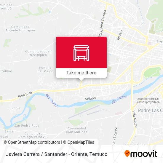Javiera Carrera / Santander - Oriente map