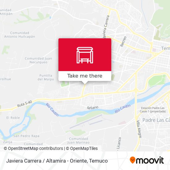 Mapa de Javiera Carrera / Altamira - Oriente