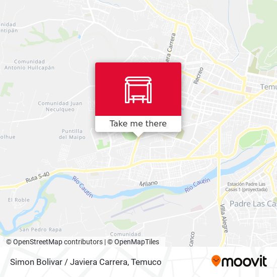 Simon Bolivar / Javiera Carrera map