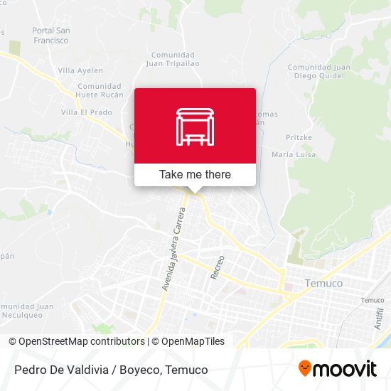 Pedro De Valdivia / Boyeco map