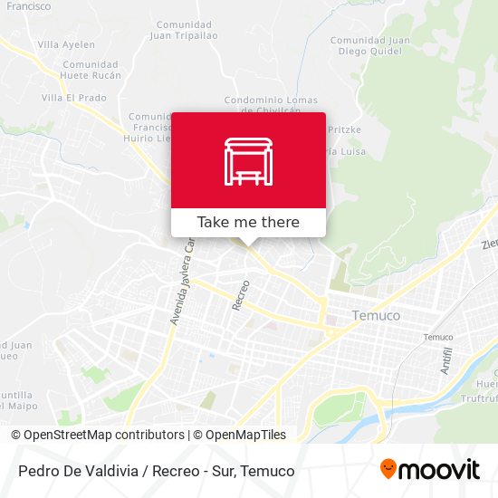 Pedro De Valdivia / Recreo - Sur map