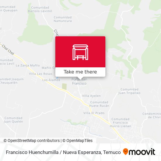 Francisco Huenchumilla / Nueva Esperanza map