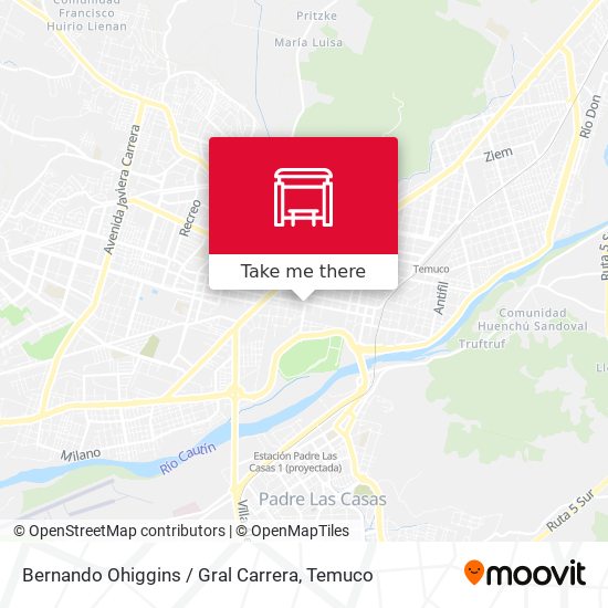 Mapa de Bernando Ohiggins / Gral Carrera