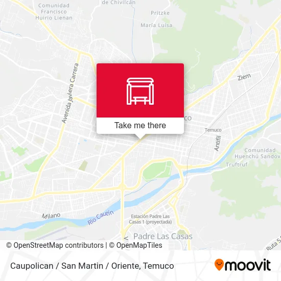 Caupolican / San Martin / Oriente map