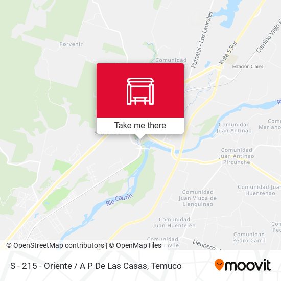 S - 215 - Oriente / A P De Las Casas map
