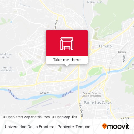 Universidad De La Frontera - Poniente map