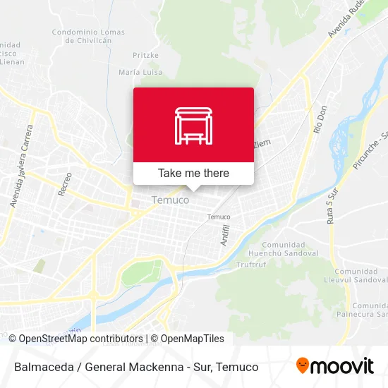 Balmaceda / General Mackenna - Sur map