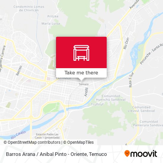 Mapa de Barros Arana / Anibal Pinto - Oriente