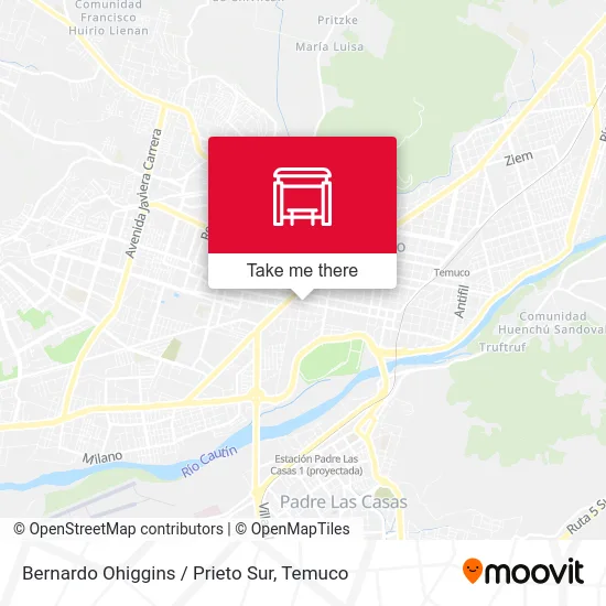 Bernardo Ohiggins / Prieto Sur map