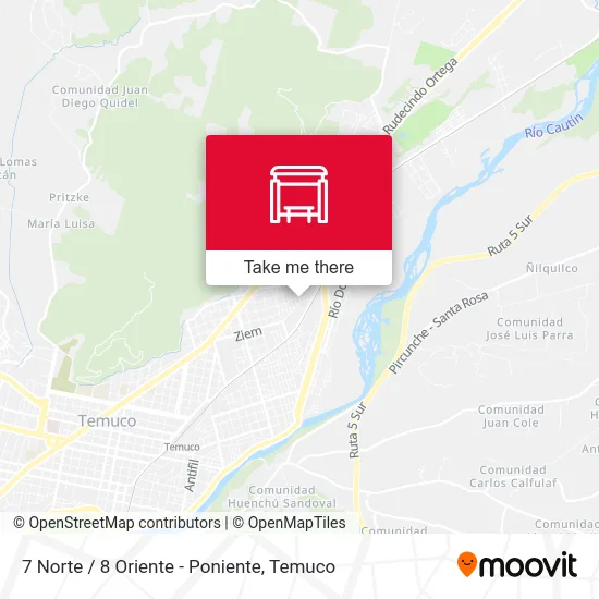 7 Norte / 8 Oriente - Poniente map