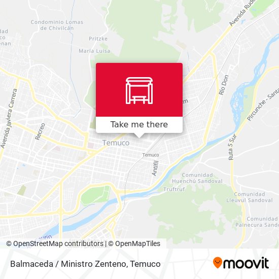Mapa de Balmaceda / Ministro Zenteno