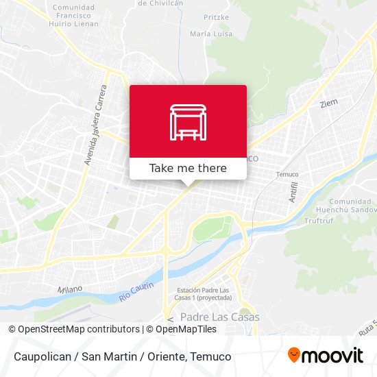 Caupolican / San Martin / Oriente map