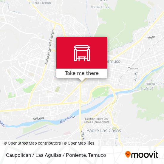 Caupolican / Las Aguilas / Poniente map