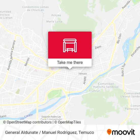 Mapa de General Aldunate / Manuel Rodriguez