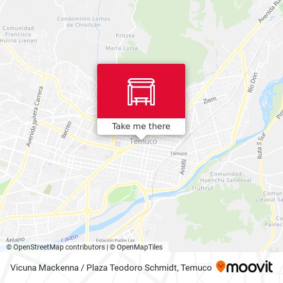 Mapa de Vicuna Mackenna / Plaza Teodoro Schmidt