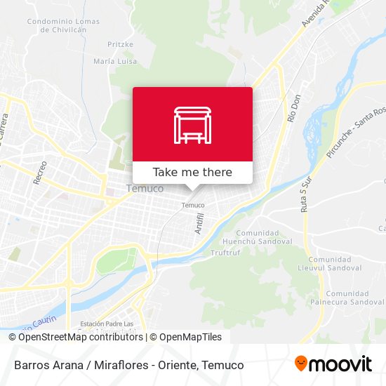 Barros Arana / Miraflores - Oriente map