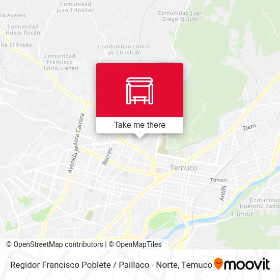 Regidor Francisco Poblete / Paillaco - Norte map