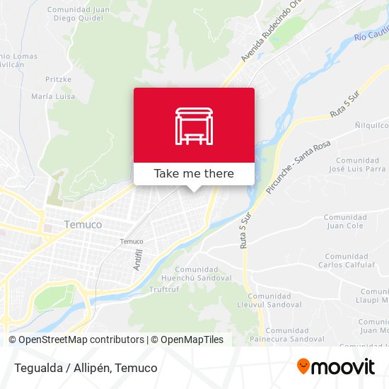 Mapa de Tegualda / Allipén