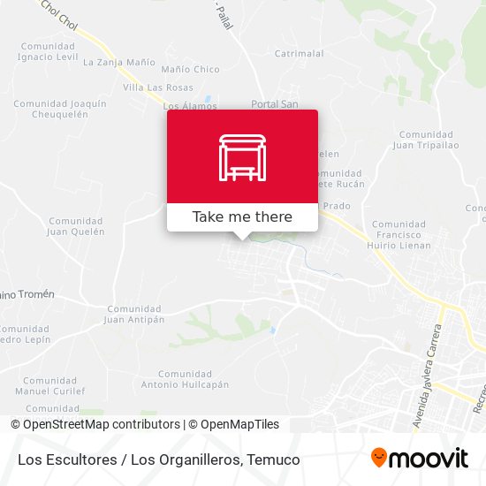 Los Escultores / Los Organilleros map