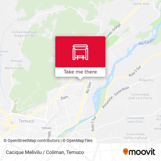 Cacique Melivilu / Coliman map