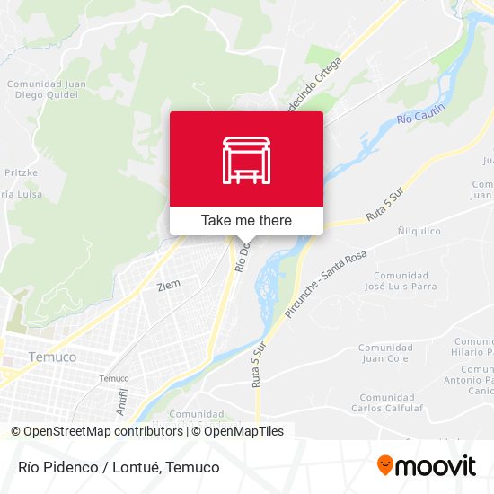 Río Pidenco / Lontué map