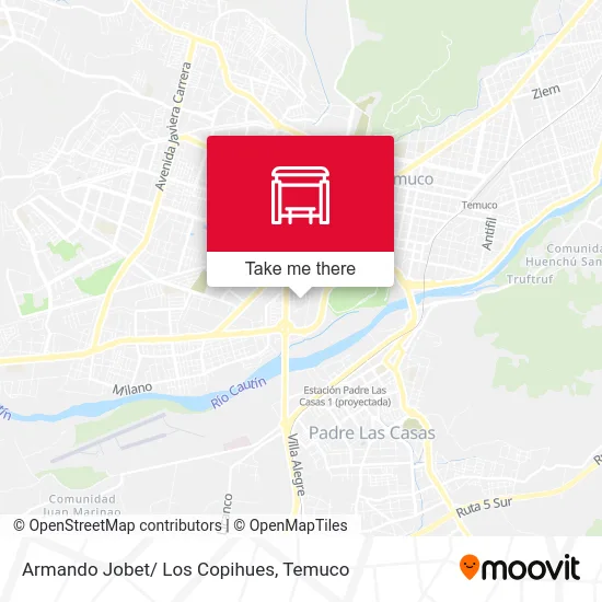 Armando Jobet/ Los Copihues map