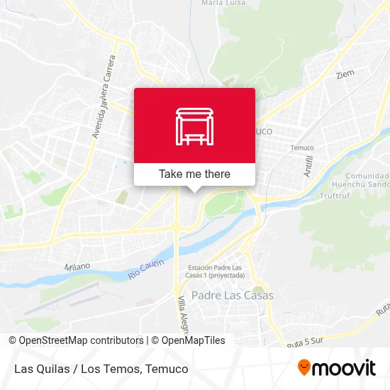 Las Quilas / Los Temos map