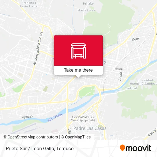 Prieto Sur / León Gallo map