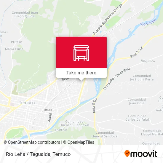 Río Leña / Tegualda map