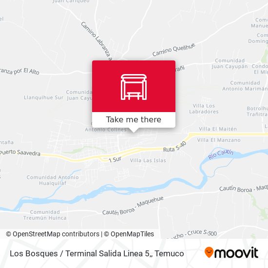 Mapa de Los Bosques / Terminal Salida Linea 5,