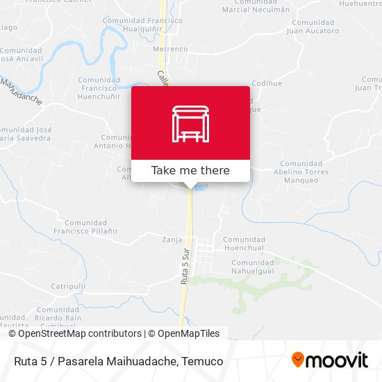 Mapa de Ruta 5 / Pasarela Maihuadache
